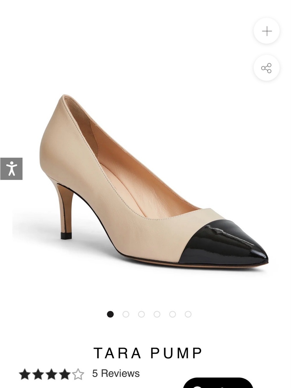 Bruno Magli Nude Black Cap Toe Kitten Heels 38.5 Made in Italy - Picture 6 of 6